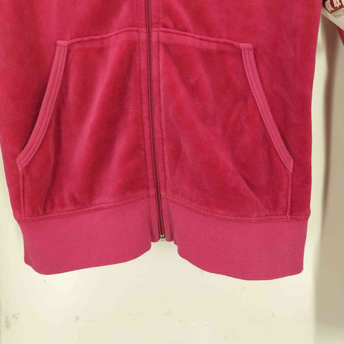 ジューシークチュール JUICY COUTURE ラインストーン付き ベロア ジップパーカー Y2K レディース P
