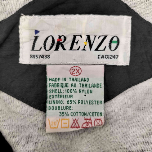 Lorenzo ナイロン スタンドカラー ジップアップジャケット メンズ 2X