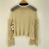 Acka. 長袖 メッシュ レース トップス レディース FREE