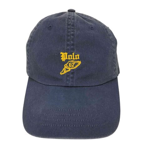 ポロラルフローレン POLO RALPH LAUREN ウィングフット刺繍 ロングビルエンブロイダリー ツイル キャップ メンズ ONE SIZE
