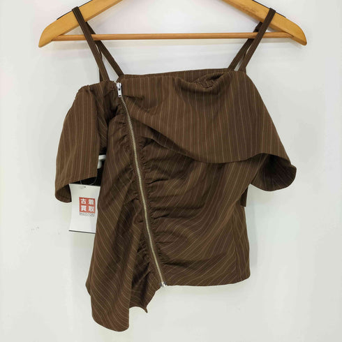 ムルーア MURUA 25aw オフショルシャーリングシャツ レディース FREE