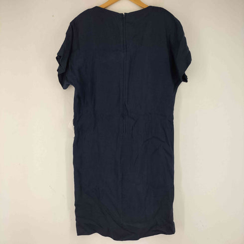 ピエールカルダン pierre cardin リネン100% ベルトデザイン ワンピース レディース JPN:7号