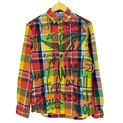 デシグアル Desigual 総柄 マルチカラー チェックシャツ メンズ import:S
