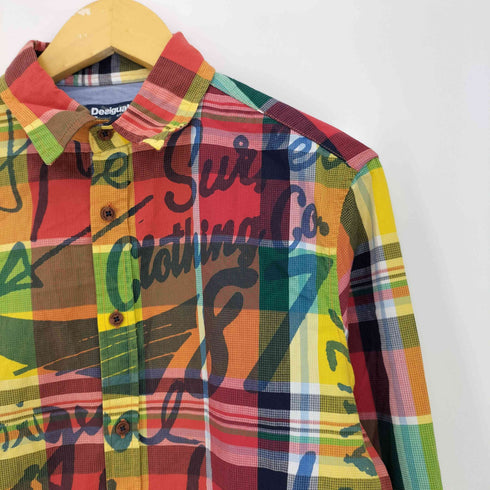 デシグアル Desigual 総柄 マルチカラー チェックシャツ メンズ import:S
