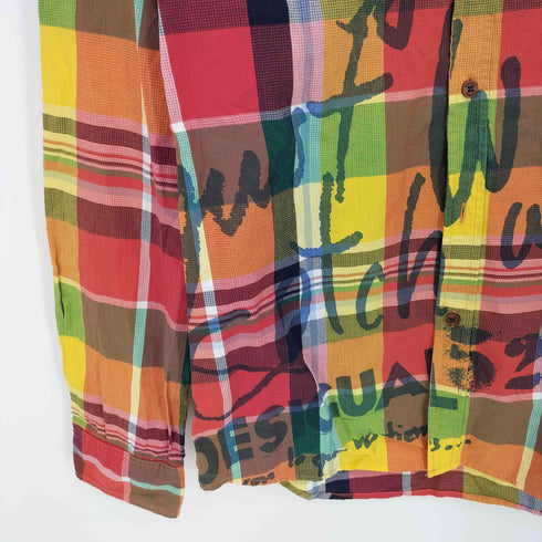 デシグアル Desigual 総柄 マルチカラー チェックシャツ メンズ import:S