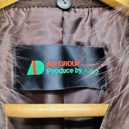 AD GROUP angola fox fur ヨコ糸アンゴラ100% フォックスファーステンカラーコート レディース M-L