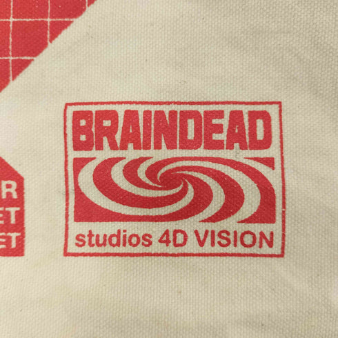 ブレインデッド BRAIN DEAD ロゴプリント キャンバス トートバッグ メンズ