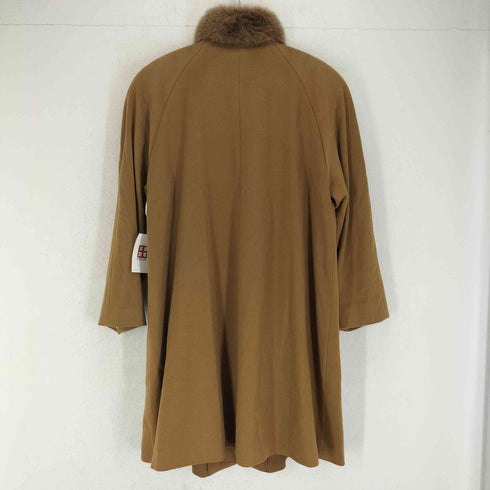 BELTA BUONO cashmere fur カシミヤ100% ファー付き 比翼ロングコート レディース JPN:9号