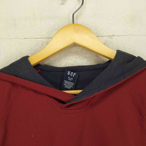 ギャップ Gap 00s OLD フロッキー ラグラン スリット パーカー Y2K レディース XL