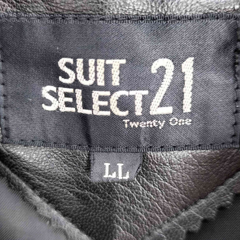 SUITSELECT21 ラムレザー 3B シングルブレスト テーラードジャケット メンズ LL
