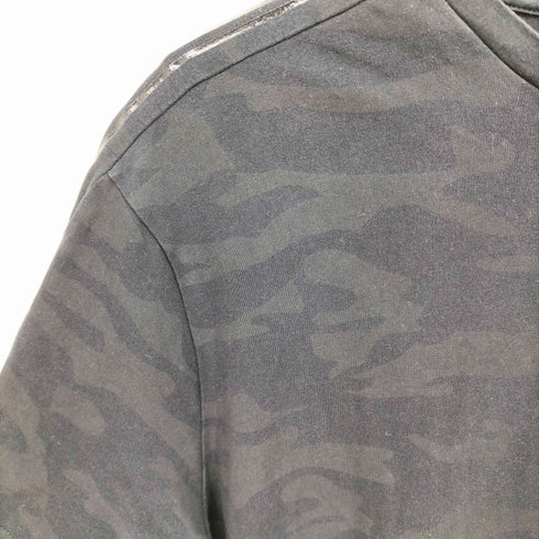 エンポリオアルマーニ EMPORIO ARMANI ワンポイントロゴ 迷彩 肩ボーダー クルーネック コットン S/S Tシャツ メンズ import:M