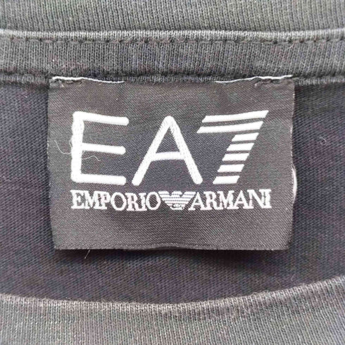 エンポリオアルマーニ EMPORIO ARMANI ワンポイントロゴ 迷彩 肩ボーダー クルーネック コットン S/S Tシャツ メンズ import:M