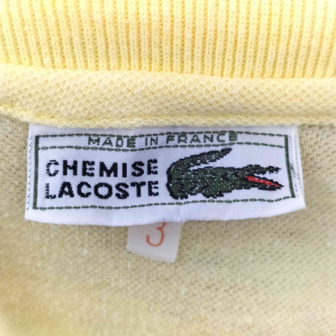 シュミーズラコステ CHEMISE LACOSTE ワンポイントロゴ刺繍 S/S ポロシャツ メンズ JPN:3