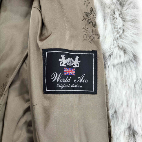 WORLD ACE real fur jacket リアルファージャケット レディース JPN:11号