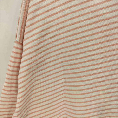 フォーサムワン FORSOMEONE 日本製 革パッチ ボーダー クルーネック L/S シャツ レディース EUR:48