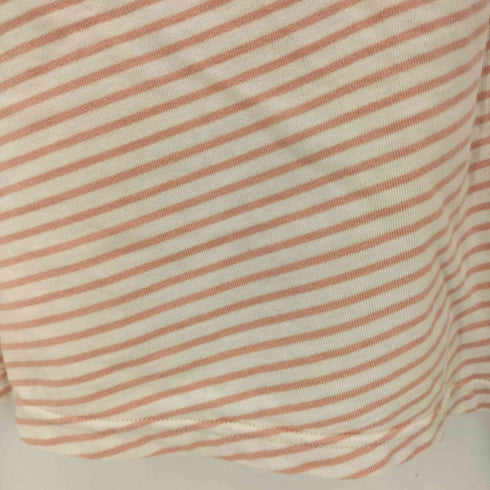 フォーサムワン FORSOMEONE 日本製 革パッチ ボーダー クルーネック L/S シャツ レディース EUR:48