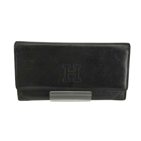 ヒロフ HIROFU イタリア製 ロゴ刻印 エンボス加工 長財布 メンズ