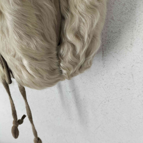 real fur jacket 裾ドローコード リアルファージャケット レディース