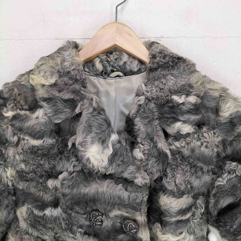 fur jacket ダブルボタン ファージャケット レディース