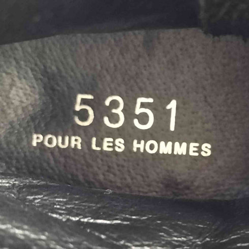 ゴーサンゴーイチプールオム 5351 POUR LES HOMMES レザー サイドジップ ブーツ メンズ EUR:44