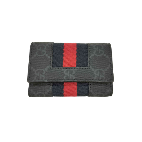 グッチ GUCCI GGスプリーム ウェビングライン シェリーライン 6連 キーケース GG型押し メンズ