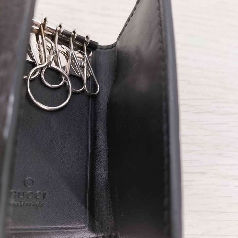 グッチ GUCCI GGスプリーム ウェビングライン シェリーライン 6連 キーケース GG型押し メンズ