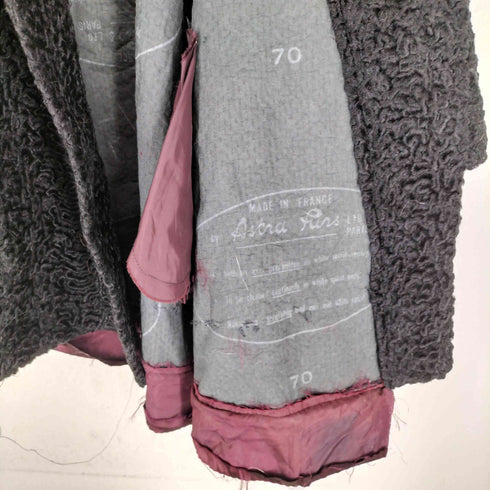 Astra fur フランス製 astrakhan coat アストラカンコート レディース