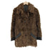 real fur jacket リアルファージャケット パイピングレザー バックベルト レディース