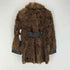 real fur jacket リアルファージャケット パイピングレザー バックベルト レディース