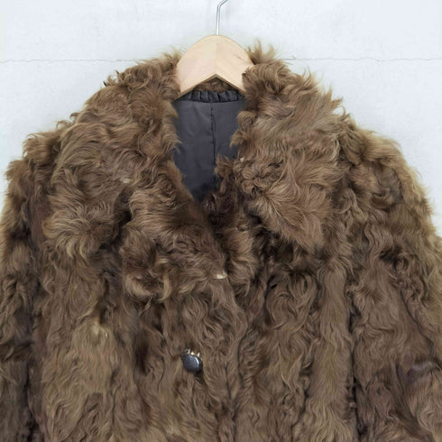 real fur jacket リアルファージャケット パイピングレザー バックベルト レディース
