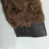 real fur jacket リアルファージャケット パイピングレザー バックベルト レディース