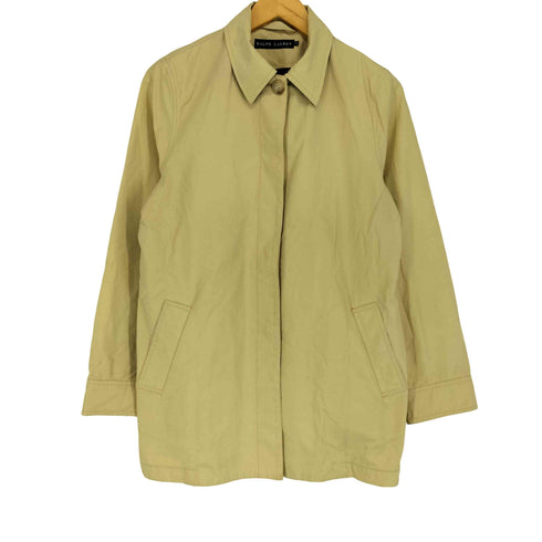 ラルフローレン RALPH LAUREN 比翼ボタン ステンカラー ナイロン トレンチコート レディース JPN:11号