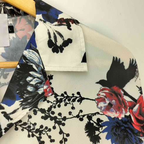 ケーエムケージャパンブランド KMK JAPAN BRAND 花柄 ドッキング 開襟 オープンカラー S/S シャツ メンズ JPN:L