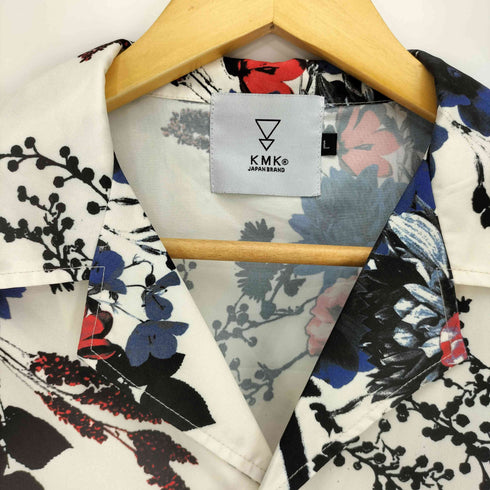 ケーエムケージャパンブランド KMK JAPAN BRAND 花柄 ドッキング 開襟 オープンカラー S/S シャツ メンズ JPN:L