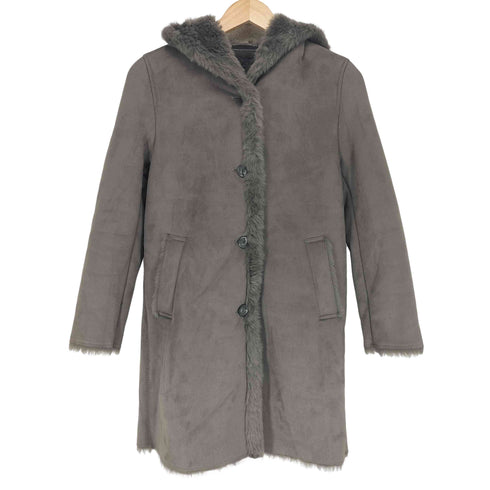 ユニクロ UNIQLO ムートンタッチフーデットコート レディース XS
