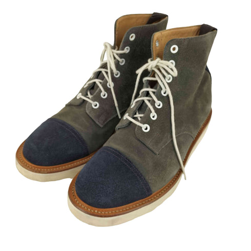 マークマクナイリー MARK MCNAIRY イングランド製 Vibram2トーン 切替レースアップスエードブーツ メンズ US:9