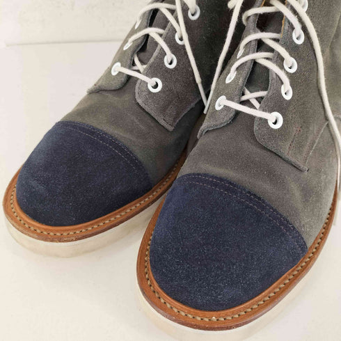 マークマクナイリー MARK MCNAIRY イングランド製 Vibram2トーン 切替レースアップスエードブーツ メンズ US:9