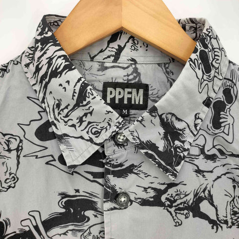 ピーピーエフエム PPFM コミックプリント ポケット S/S シャツ メンズ JPN:M