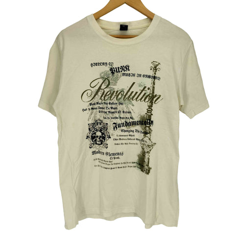 TVW スカル ラメプリント クルーネックTシャツ y2k メンズ 2L