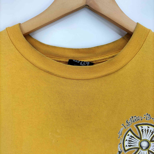 インディペンデント INDEPENDENT 00S MHSボディ Listen To Volume 4 Cross Gold Multi スカル アイアンクロス 両面プリント Tシャツ メンズ import:M