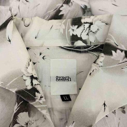 growth in the attic 花柄 ラインストーンボタン 開襟 オープンカラー L/S シャツ メンズ LL