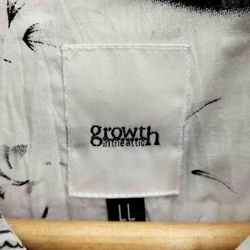 growth in the attic 花柄 ラインストーンボタン 開襟 オープンカラー L/S シャツ メンズ LL