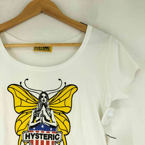 ヒステリックグラマー HYSTERIC GLAMOUR BUTTERFLY チビTシャツ レディース