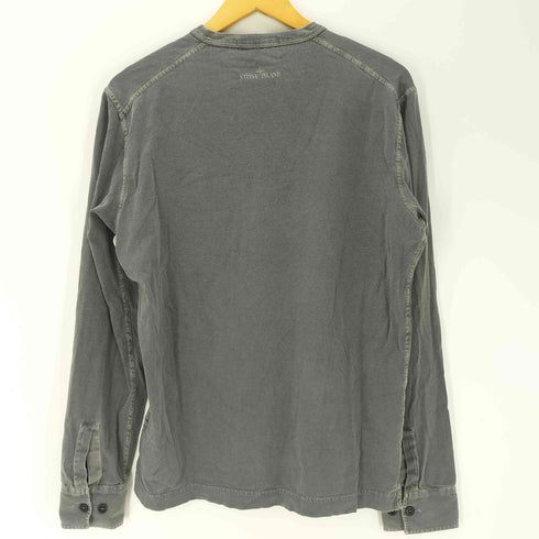ストーンアイランド STONE ISLAND MADE IN ITALY イタリア製 ピグメントダイ ヘンリーネック L/S カットソー Tシャツ メンズ import:L