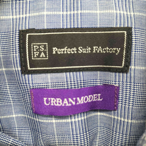 パーフェクトスーツファクトリー P.S.FA Perfect Suit FActory URBAN MODEL チェック 長袖 シャツ メンズ L41-82