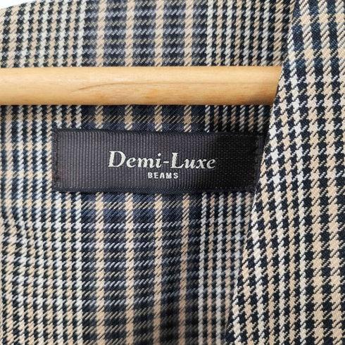 デミルクスビームス Demi-Luxe BEAMS Vネック チェック ジャンパースカート レディース JPN:38