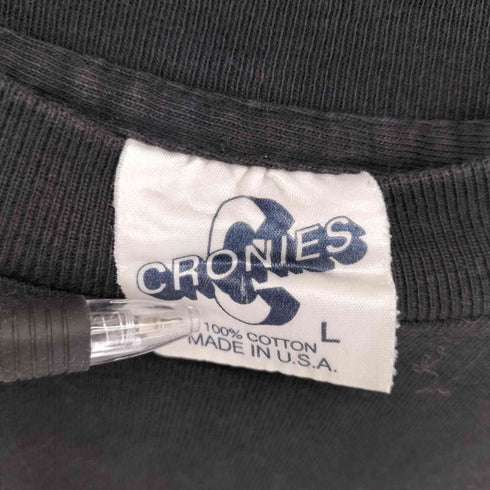 CRONIES 90S USA製 シングルステッチ 両面プリントクルーネックTシャツ メンズ import:L