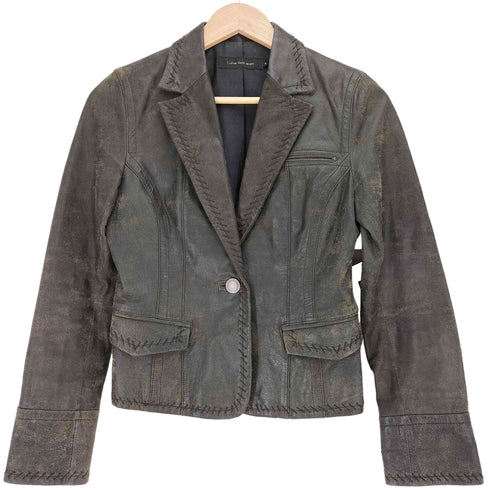 カルバンクラインジーンズ Calvin Klein Jeans 豚革 ピッグレザー 1B テーラードジャケット レディース import:M