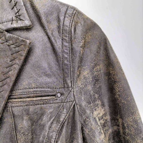 カルバンクラインジーンズ Calvin Klein Jeans 豚革 ピッグレザー 1B テーラードジャケット レディース import:M