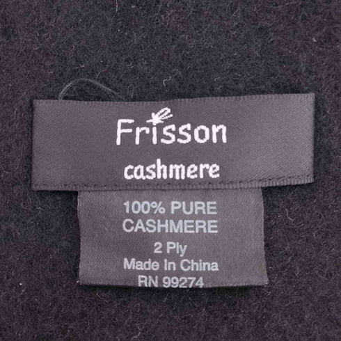 FRISSON カシミヤ100% フリンジマフラー レディース